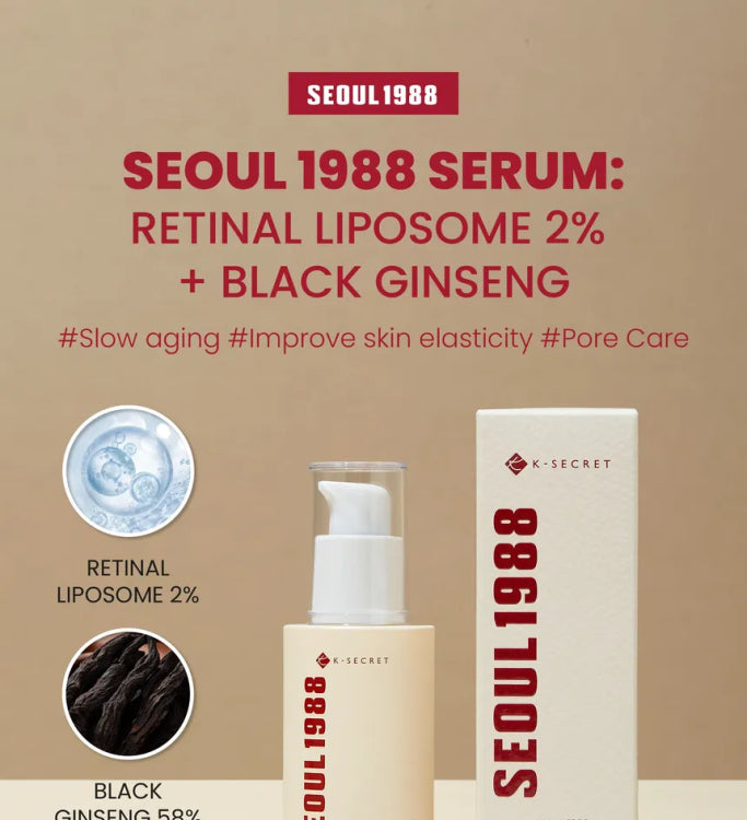 KSECRET SEOUL 1988 Serum : Retinal Liposome 2% + Black Ginseng 30ml