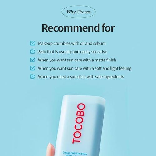 TOCOBO Cotton Soft Sun Stick SPF50+ PA 19gm