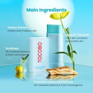 TOCOBO Cotton Soft Sun Stick SPF50+ PA 19gm