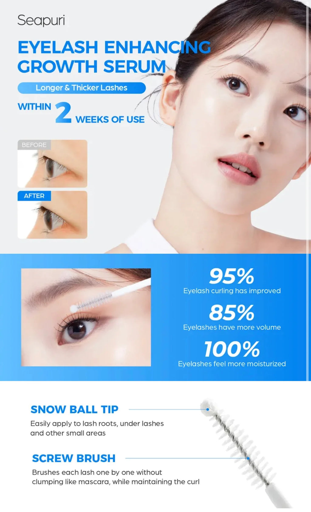 Seapuri Lashrum Eyelash Serum 10g