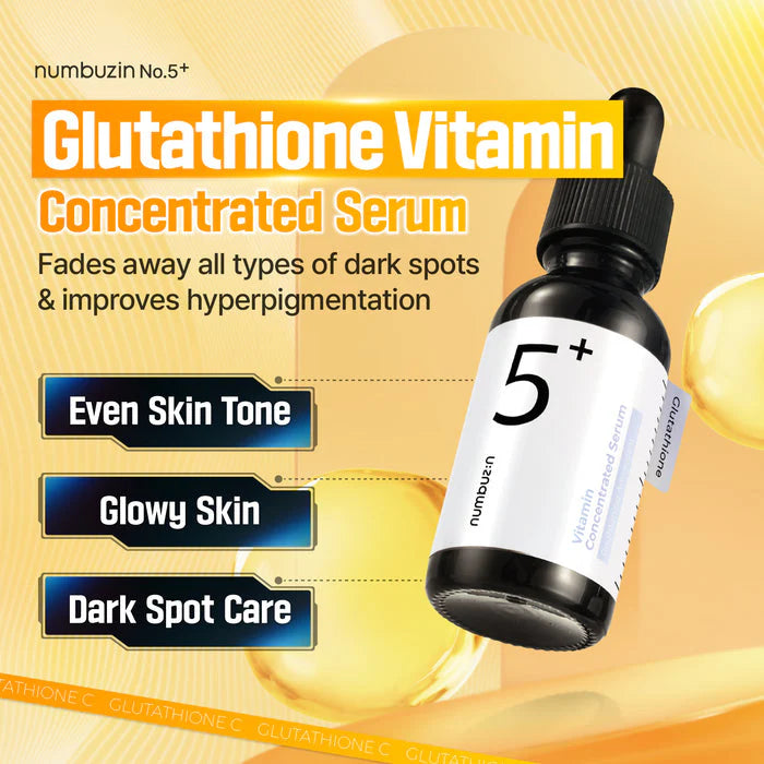 Numbuzin  No.5+ Glutathione Vitamin Concentrated Serum 30ml‏