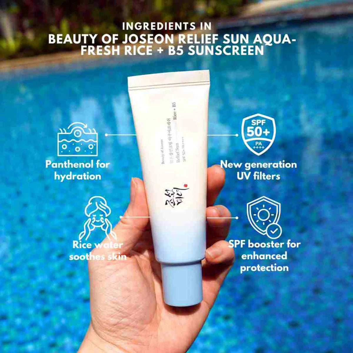 Beauty of joseon relief sun aqua fresh rice + b5 sunscreen 50ml‏